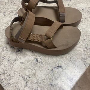 Teva Brown Adventure Sandals with Adjustable Straps
